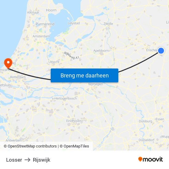 Losser to Rijswijk map