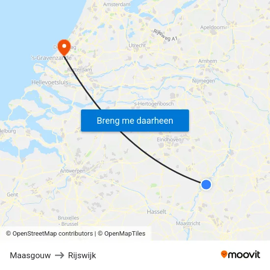 Maasgouw to Rijswijk map