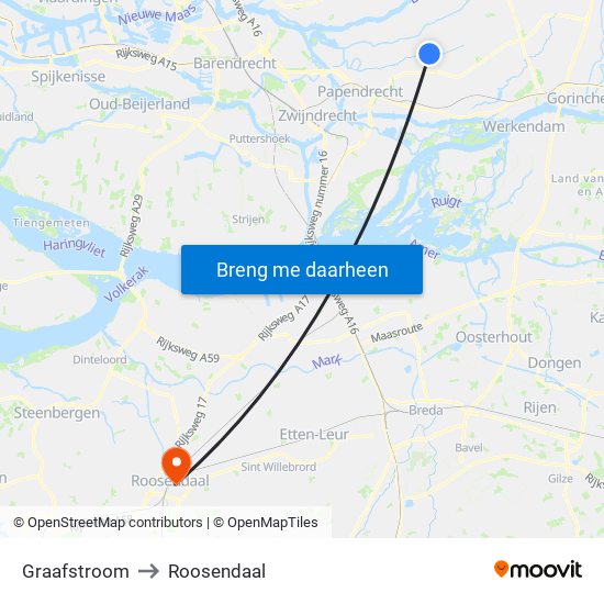 Graafstroom to Roosendaal map