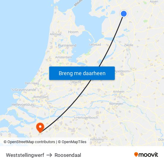 Weststellingwerf to Roosendaal map