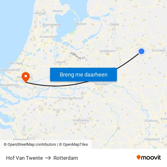 Hof Van Twente to Rotterdam map