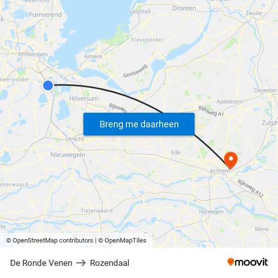 De Ronde Venen to Rozendaal map