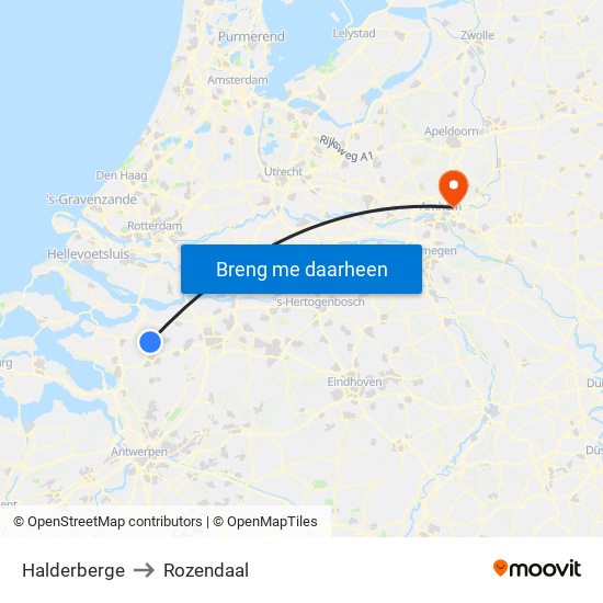 Halderberge to Rozendaal map