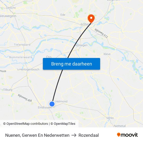 Nuenen, Gerwen En Nederwetten to Rozendaal map