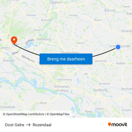 Oost Gelre to Rozendaal map