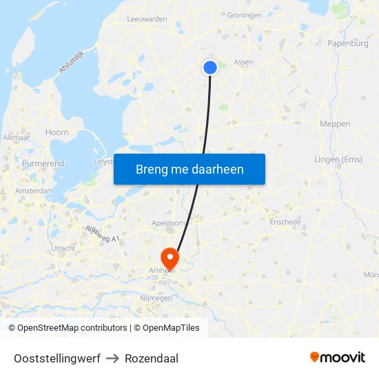 Ooststellingwerf to Rozendaal map