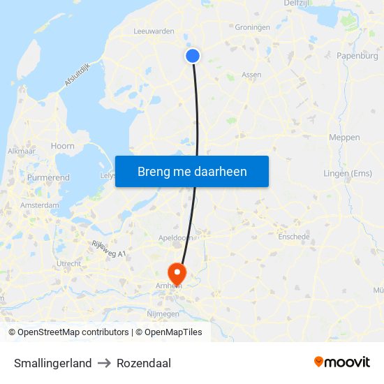 Smallingerland to Rozendaal map