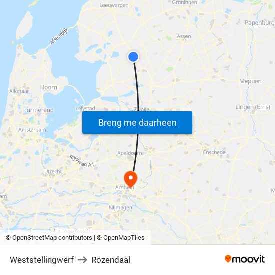 Weststellingwerf to Rozendaal map