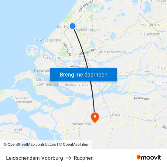 Leidschendam-Voorburg to Rucphen map