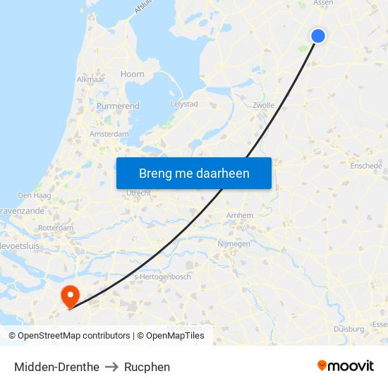 Midden-Drenthe to Rucphen map
