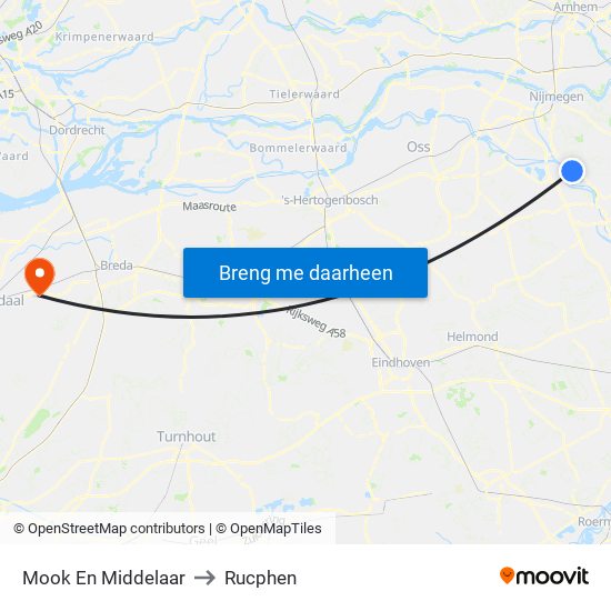 Mook En Middelaar to Rucphen map
