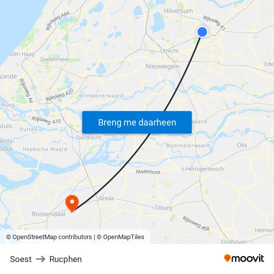 Soest to Rucphen map