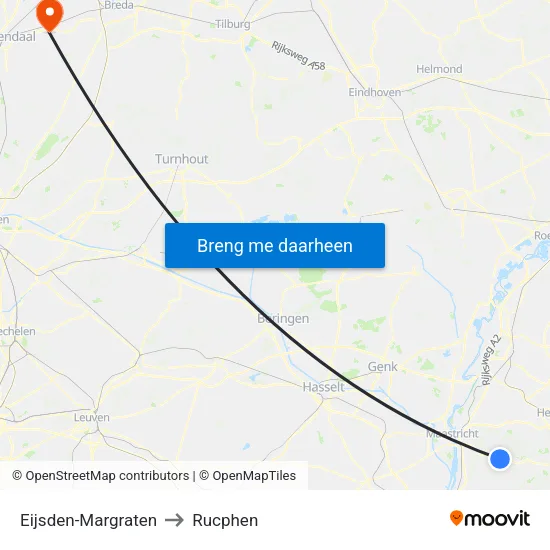 Eijsden-Margraten to Rucphen map