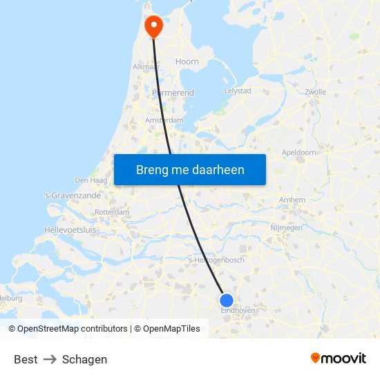 Best to Schagen map