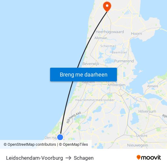 Leidschendam-Voorburg to Schagen map
