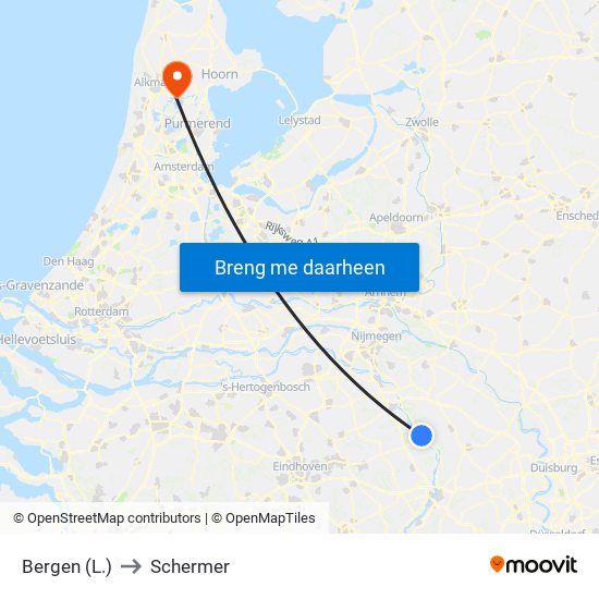 Bergen (L.) to Schermer map