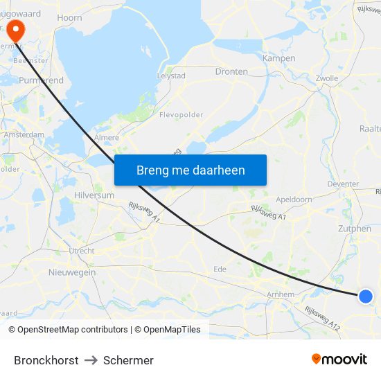 Bronckhorst to Schermer map