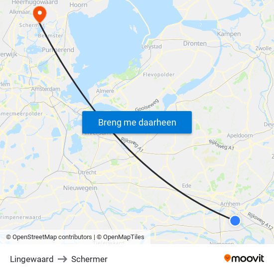 Lingewaard to Schermer map