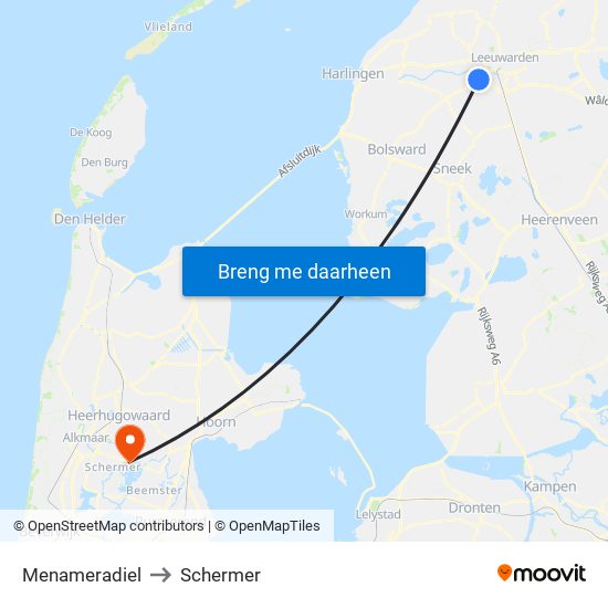 Menameradiel to Schermer map