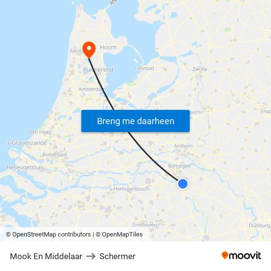 Mook En Middelaar to Schermer map