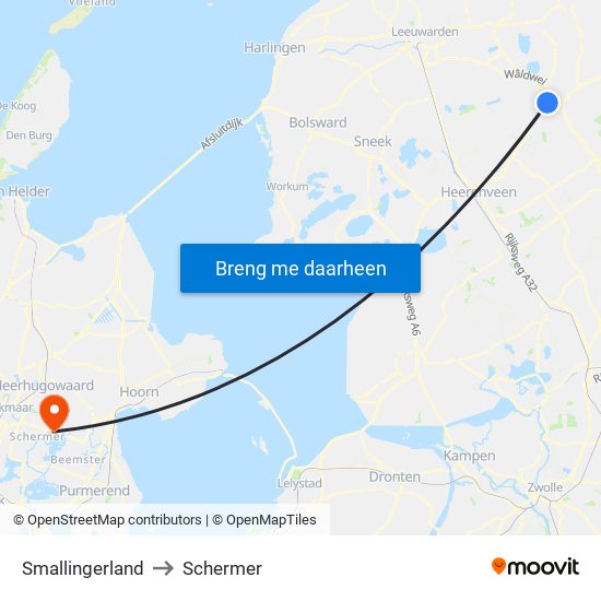 Smallingerland to Schermer map