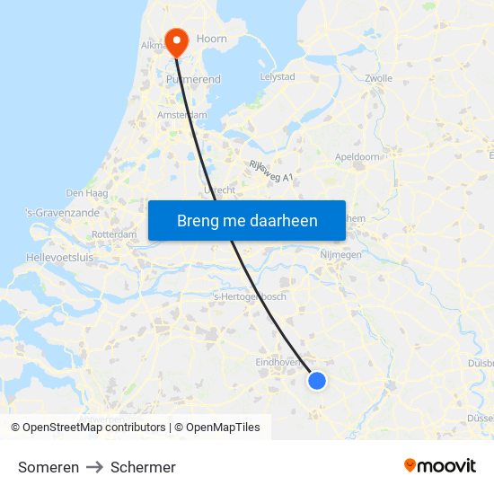 Someren to Schermer map