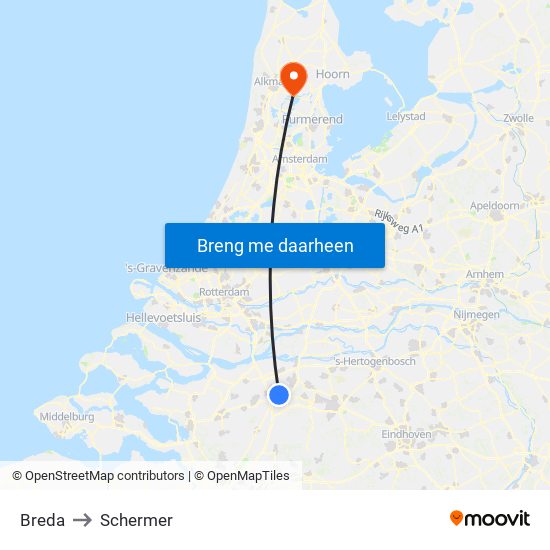 Breda to Schermer map