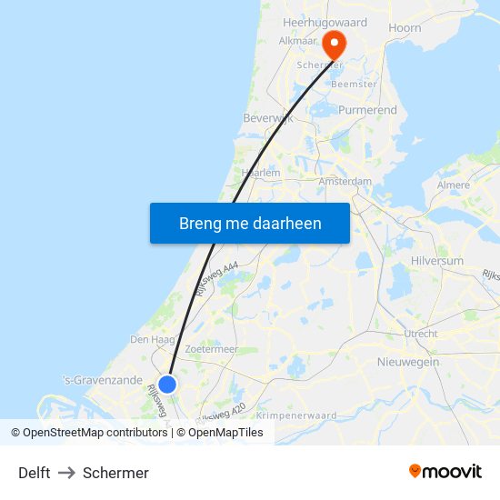 Delft to Schermer map