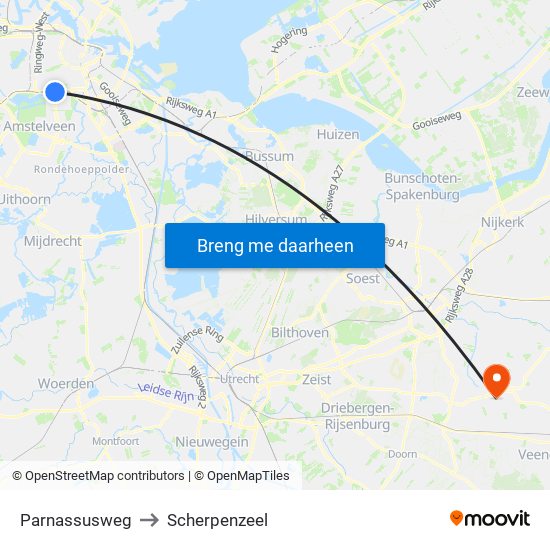 Parnassusweg to Scherpenzeel map