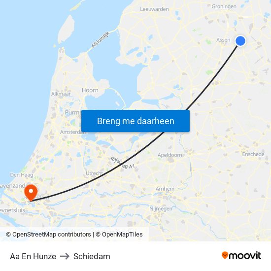 Aa En Hunze to Schiedam map