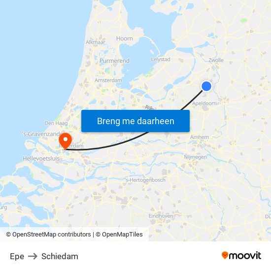 Epe to Schiedam map