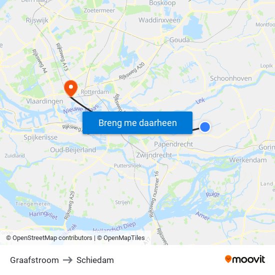 Graafstroom to Schiedam map