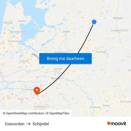 Coevorden to Schijndel map