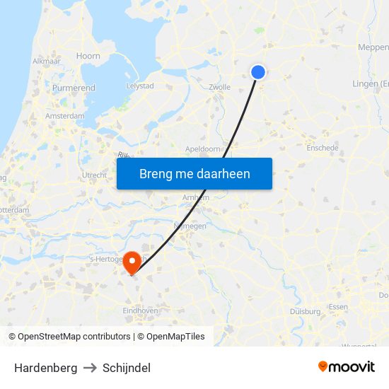 Hardenberg to Schijndel map
