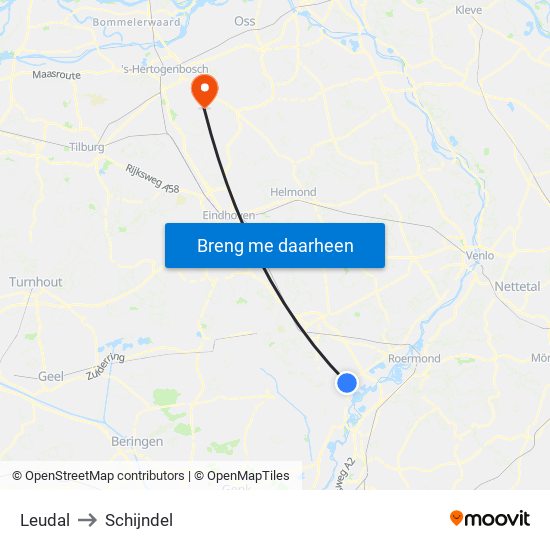 Leudal to Schijndel map