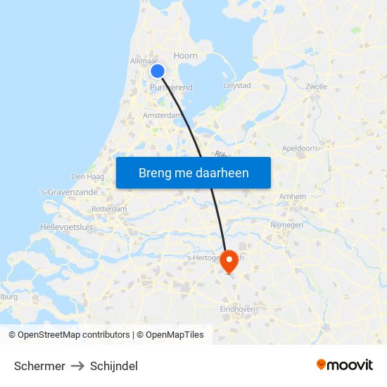 Schermer to Schijndel map