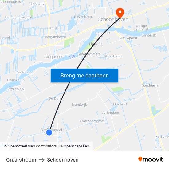 Graafstroom to Schoonhoven map