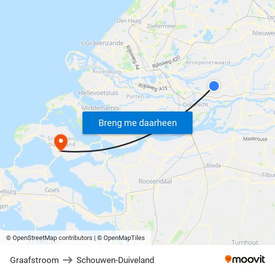 Graafstroom to Schouwen-Duiveland map
