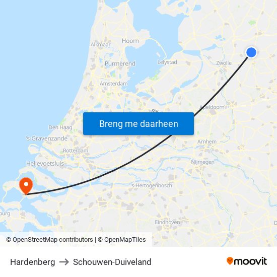 Hardenberg to Schouwen-Duiveland map