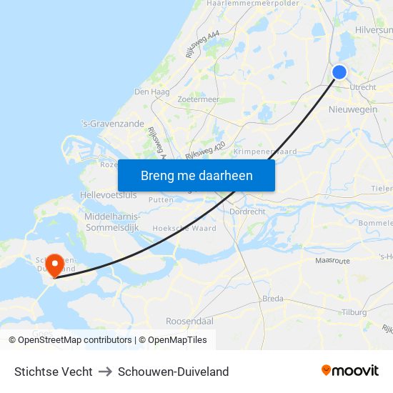 Stichtse Vecht to Schouwen-Duiveland map