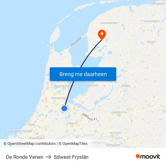 De Ronde Venen to Sdwest Fryslân map