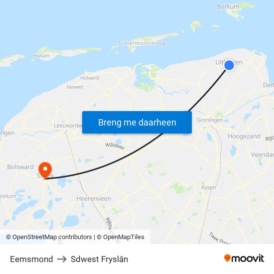 Eemsmond to Sdwest Fryslân map
