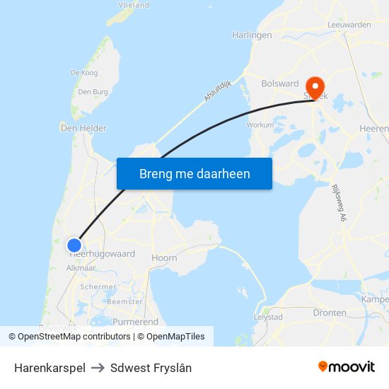 Harenkarspel to Sdwest Fryslân map