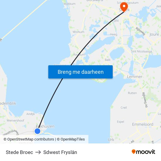 Stede Broec to Sdwest Fryslân map