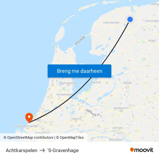 Achtkarspelen to 'S-Gravenhage map