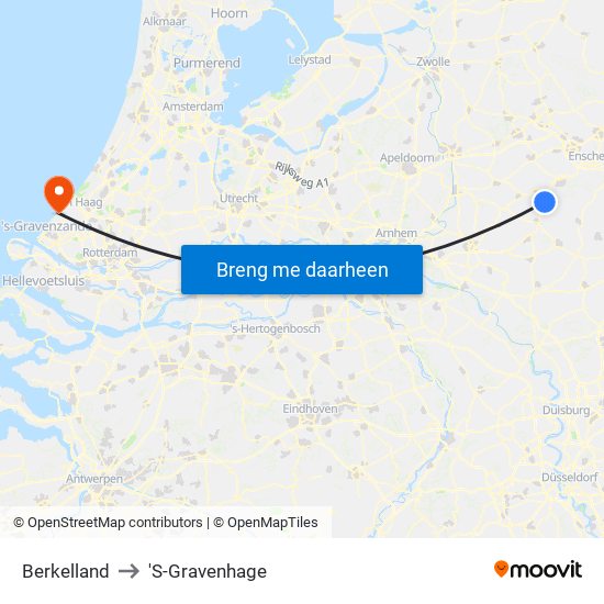 Berkelland to 'S-Gravenhage map