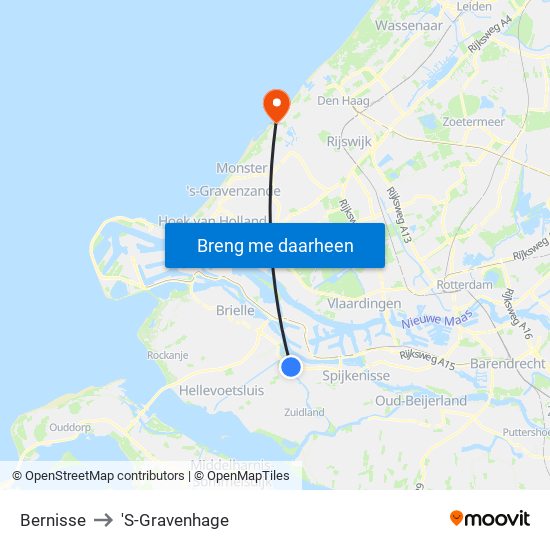 Bernisse to 'S-Gravenhage map