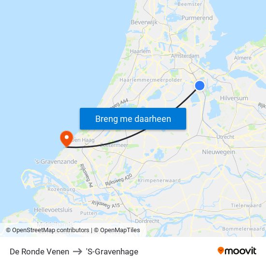 De Ronde Venen to 'S-Gravenhage map
