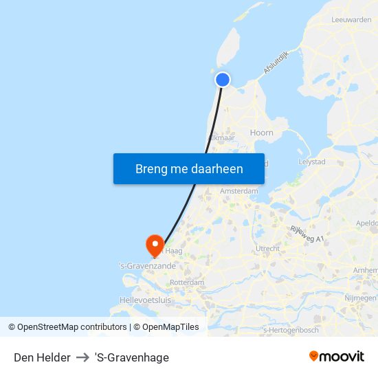 Den Helder to 'S-Gravenhage map