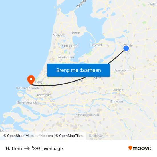 Hattem to 'S-Gravenhage map